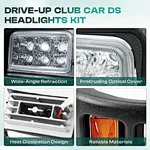 modified headlight for Club Car DS